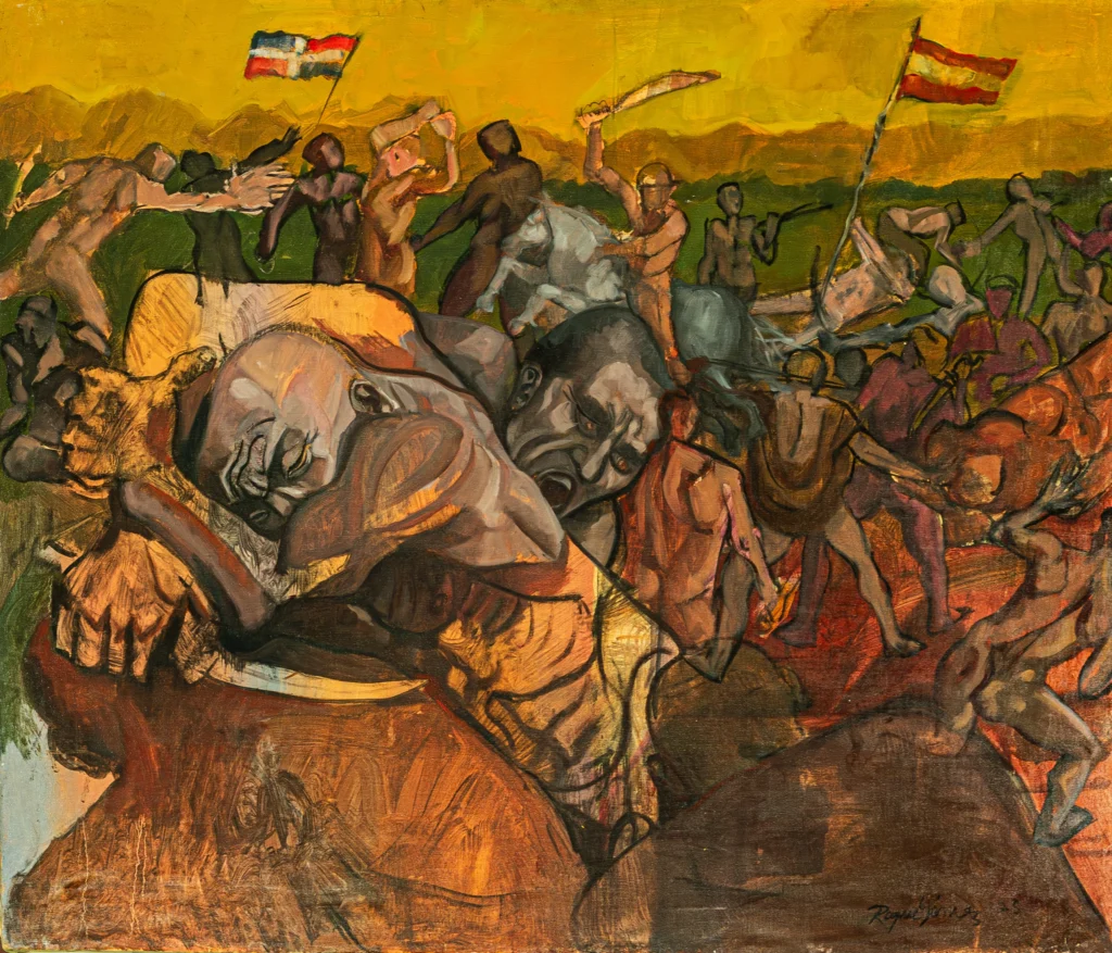 Homenaje a los Héroes de la Restauración, óleo sobre tela, 2024