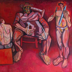 Músicos en rojo