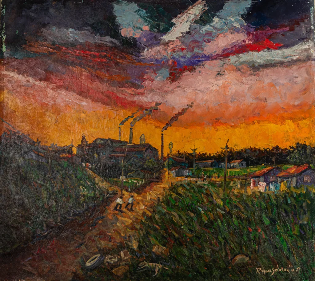Al Caer La Tarde En El Ingenio, óleo sobre tela, 2008